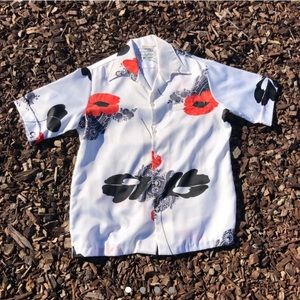 VINTAGE FLORAL CAMP SHIRT BUTTON UP